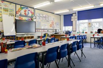 An empty classroom